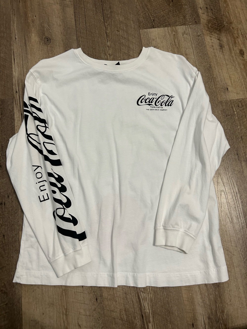 Zara White Tee with Black Coca-Cola Label